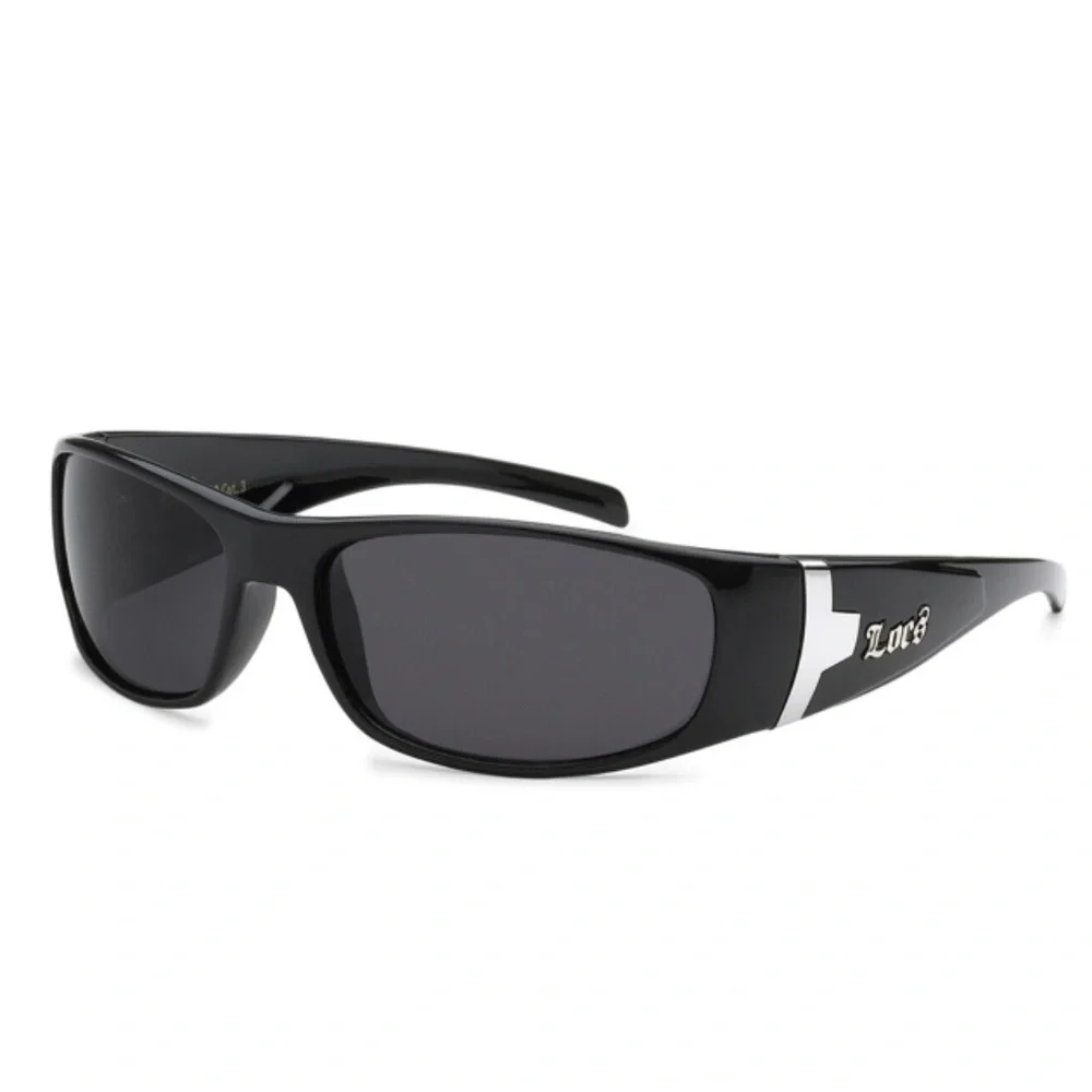 LOCS Hardcore Men's Black/Silver Gangster Lowrider Cholo Shades LOCS9030